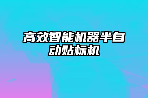 高效智能機器半自動貼標(biāo)機