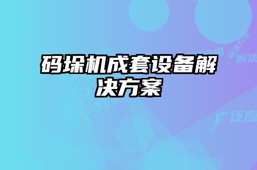 碼垛機(jī)成套設(shè)備解決方案