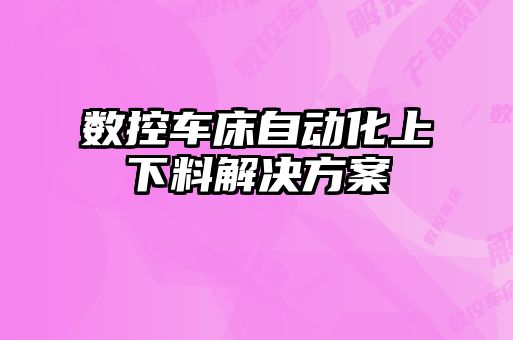 數控車床自動化上下料解決方案
