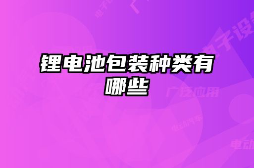 鋰電池包裝種類(lèi)有哪些