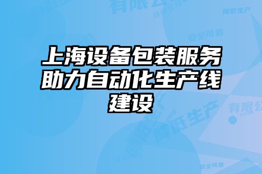 上海設(shè)備包裝服務(wù)助力自動(dòng)化生產(chǎn)線建設(shè)