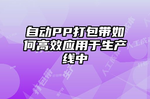 自動PP打包帶如何高效應(yīng)用于生產(chǎn)線中