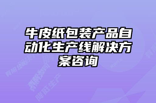 牛皮紙包裝產(chǎn)品自動(dòng)化生產(chǎn)線解決方案咨詢