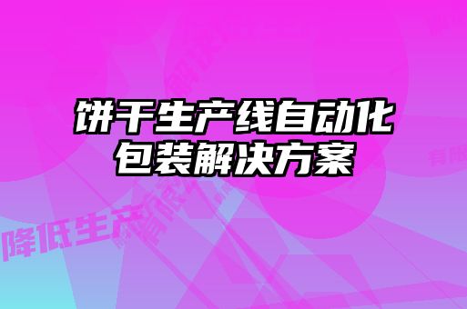餅干生產(chǎn)線自動化包裝解決方案