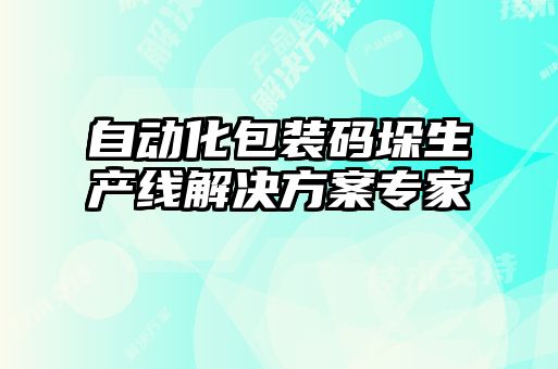 自動(dòng)化包裝碼垛生產(chǎn)線解決方案專家