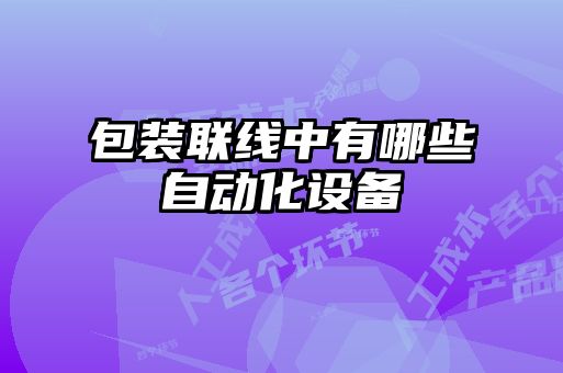 包裝聯(lián)線中有哪些自動(dòng)化設(shè)備