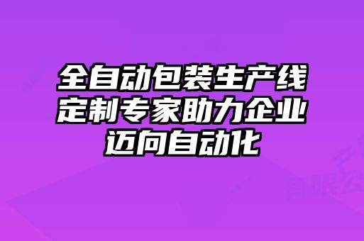 全自動包裝生產(chǎn)線定制專家助力企業(yè)邁向自動化
