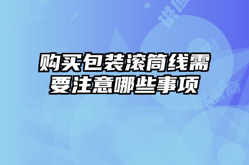 購買包裝滾筒線需要注意哪些事項(xiàng)